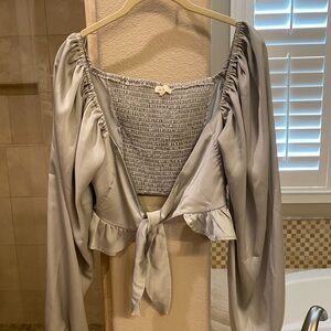 Silver Women's Blouse/Skirt Set